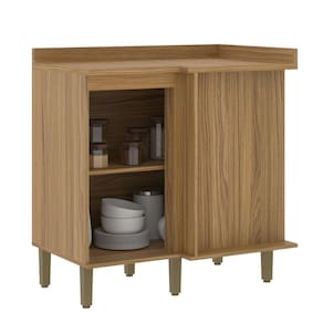 Balcão de Canto para Cozinha Ipê / Cristalo