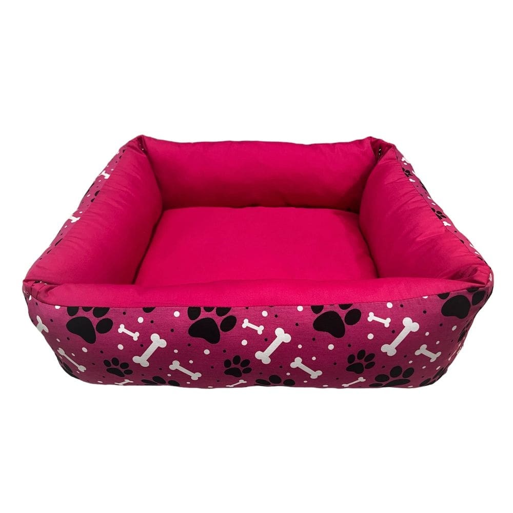Cama para Cães e Gatos CamaPet Pata Osso Rosa Tamanho P