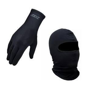 Luva x11 thermic touch screen + capuz balaclava tamanho gg