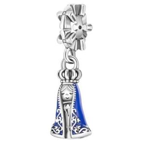 Berloque nossa senhora aparecida bonita prata 925 santa