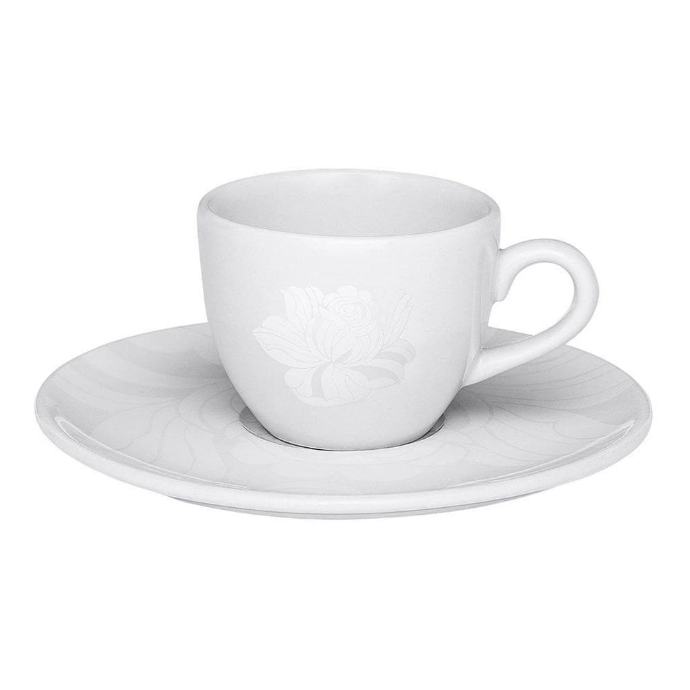 Kit 6 Xícaras com Pires Coup Blanc Oxford® Porcelana 200ML