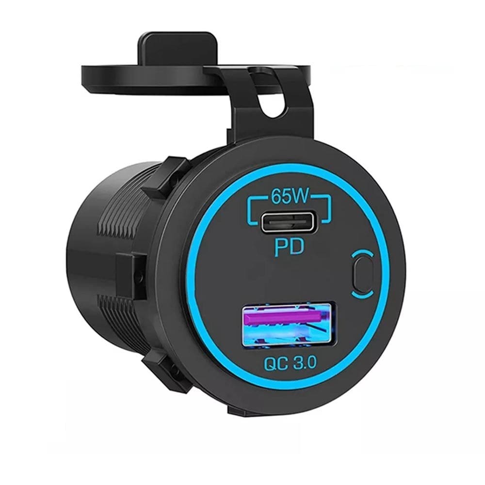 Tomada Carregador Veicular Saída C 65w Usb 3.0 Sub Acendedor