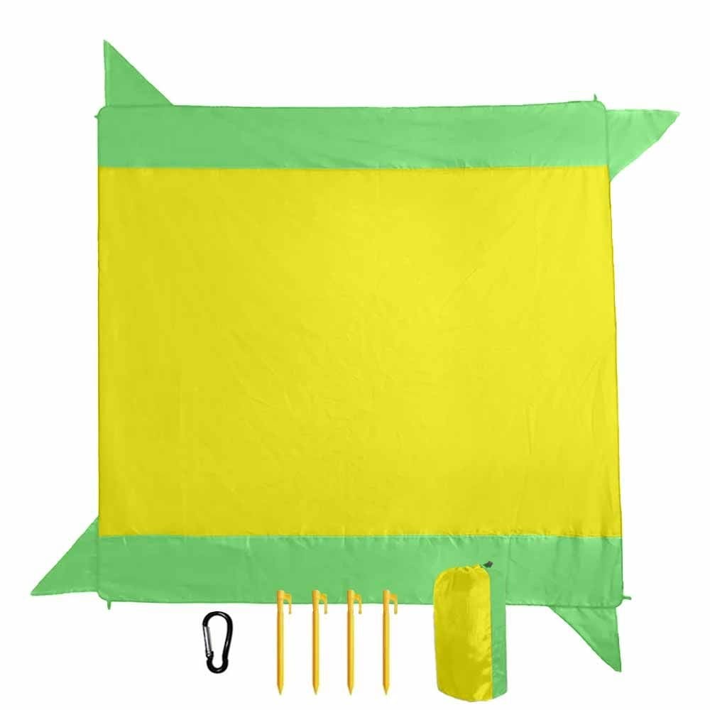 Tapete de Praia Esteira Impermeável Camping Picnic Vg Plus Amarelo