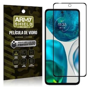 Película de vidro moto g52 cobre a tela toda armyshield