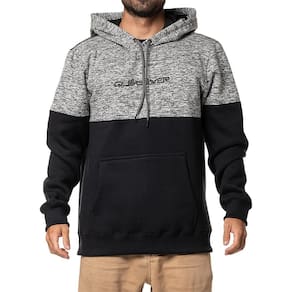 Moletom Quiksilver Canguru Keller Block 305G W24 Preto/Cinza