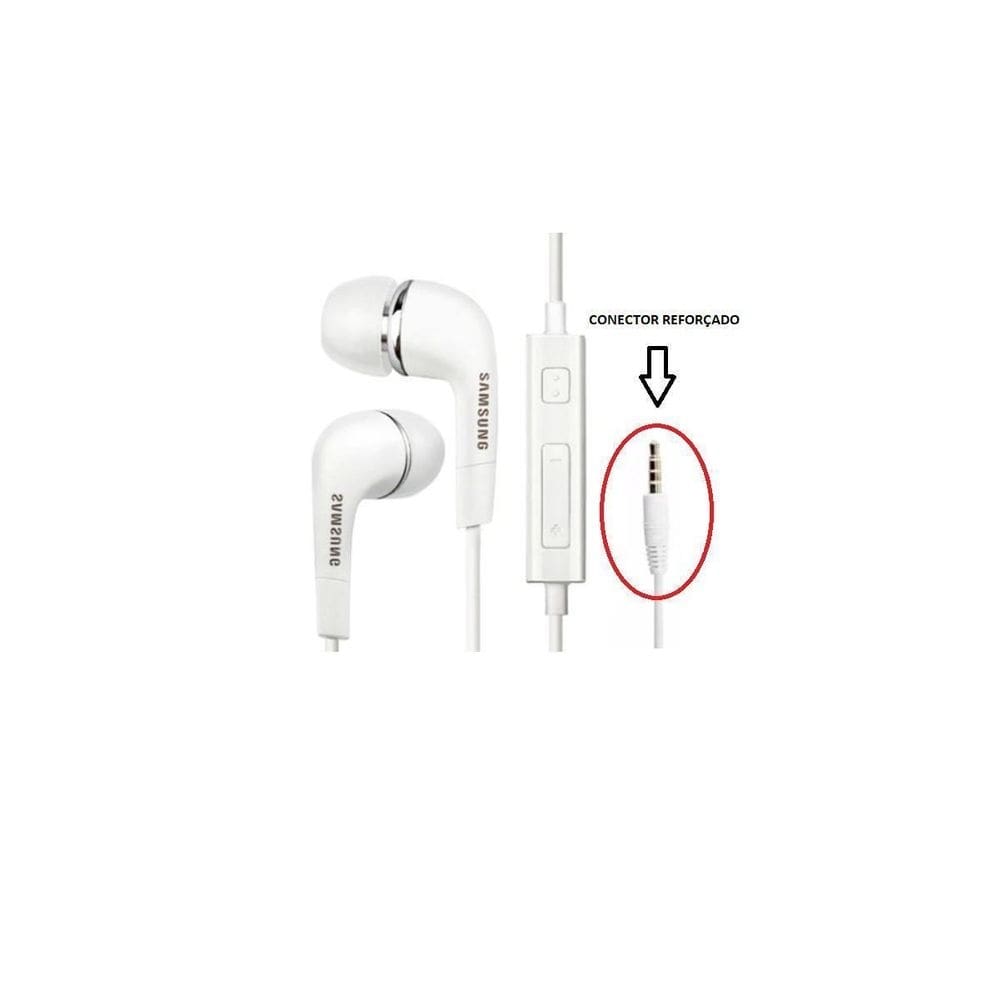 Fone de ouvido samsung intra auricular branco