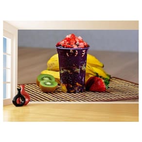 Papel De Parede 3D Alimentos Açai No Copo Frutas 3,5M Al439
