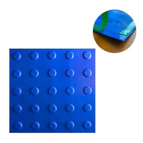 Piso Tátil PVC Adesivo Azul 25x25cm | Acessibilidade