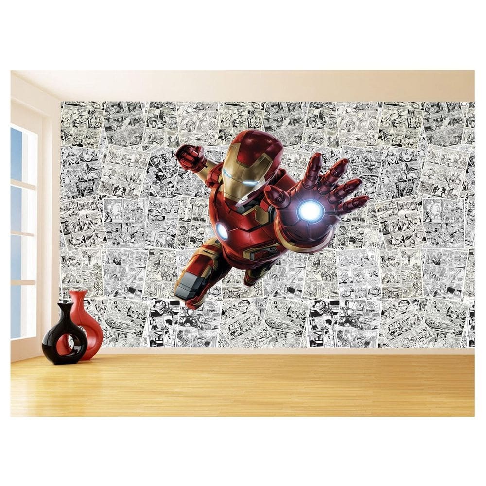 Papel De Parede 3D Heróis Página Quadrinhos Hq 3,5M Nhma127