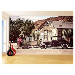 Papel De Parede 3D Carro Antigo Clássico Vintage 3,5M Cxr33