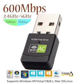 Adaptador  wireless usb 2,4 ghz e 5ghz 600 mbps