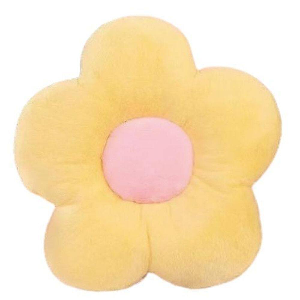 Almofadas decorativas de pelúcia flor amarela pelúcia 30cm