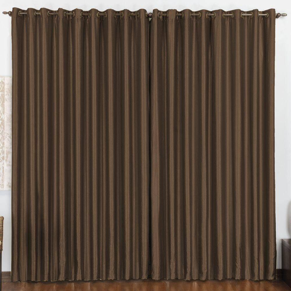 Cortina 2 mts quarto escritório blackout trilho comum tabaco