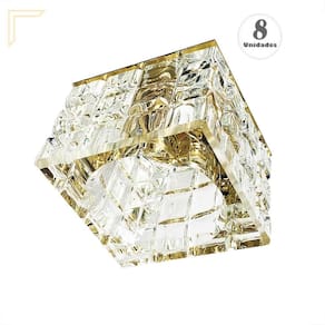 Spot de Cristal K9 com Base Dourada - Kit 8 Bet08