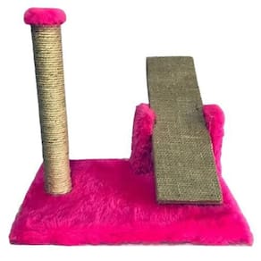 Arranhador para gatos mini poste com gangorra rosa pink