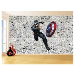 Papel De Parede 3D Heróis Página Quadrinhos Hq 3,5M Nhma128