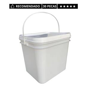 Balde retang 3.6l tampa lacre p pão de queijo-30 un
