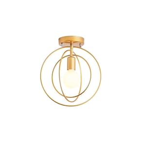 Lâmpada de teto Nordic Round LED Iron 90-260V para quarto