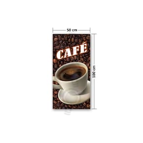 Banner suspenso com impressão em tecido de PVC Pendon Cafe 2-3 anos de vida