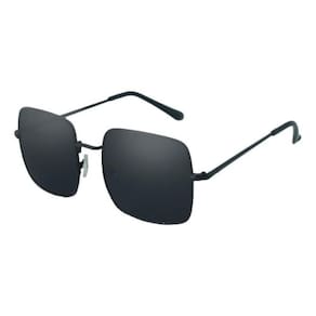 Óculos sol feminino masculino quadrado preto uv400 retro
