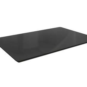 Tampo de Mesa de Jantar Com Vidro 120x80 Preto