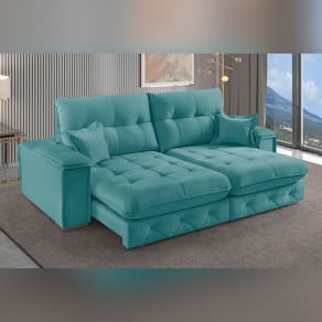 Sofá Retrátil Reclinável 250cm Istambul Yescasa Pistache