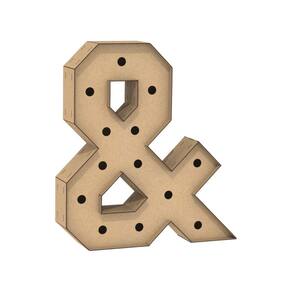 Letra Caixa Grande A Mdf 100Cm Altura Furo Lampad Iluminação