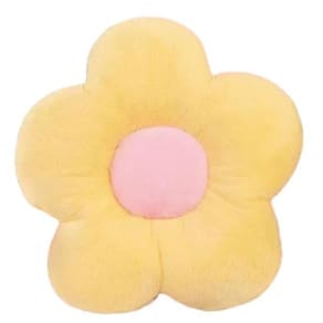 Almofadas decorativas de pelúcia flor amarela pelúcia 30cm