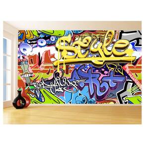Papel De Parede 3D Arte Graffiti Mural Grafite 3,5M Tra49