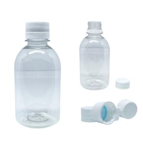 Garrafinha Para Álcool Gel 250Ml C Tampa Lacre Branca - 25Un