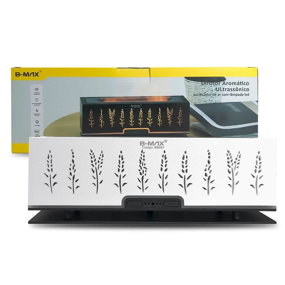 Difusor Umidificador Simulador de Chamas Flores Bivolt Brnco