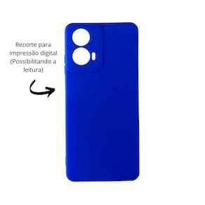 Capa aveludada compatível motorola moto g04 recorte digital