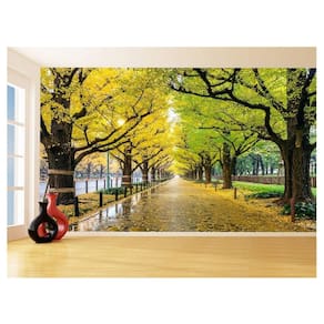 Papel De Parede 3D Estrada Caminho Paisagem 3,5M Nes124