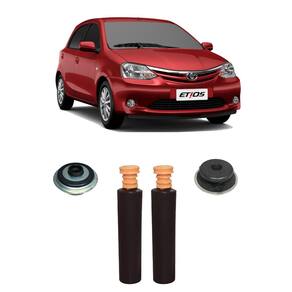 2 kit coxim batente coifa traseiro toyota etios 2012 a 2020