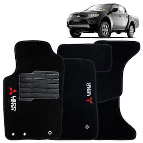 Tapete automotivo mitsubishi l200 triton carpete base pinada