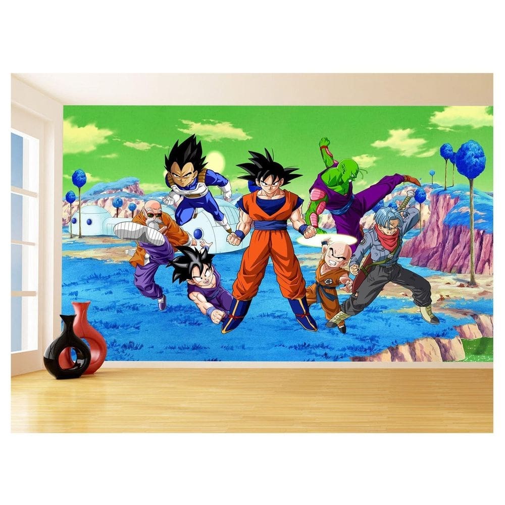 Papel De Parede Dragon Ball Goku Vegeta Anime 3,5M Dbz369