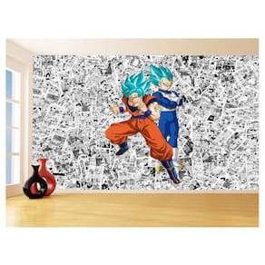 Papel De Parede Dragon Ball Goku Vegeta Anime 3,5M Dbz561