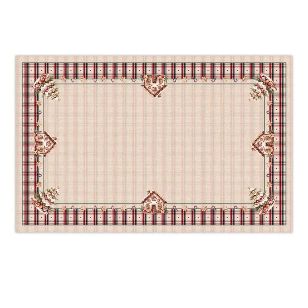 Toalha Mesa Natalina A Magia Dos Biscoitos 1,40X2,20Cm
