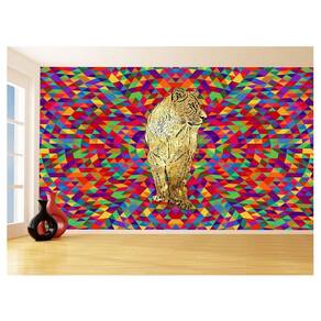Papel De Parede Animais Pop Art Leoa Colorido 3,5M Pxa439