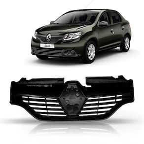 Grade dianteira logan 2014 2015 2016 sandero preta