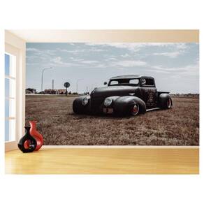 Papel De Parede 3D Carro Antigo Hot Rod Custom 3,5M Cxr59