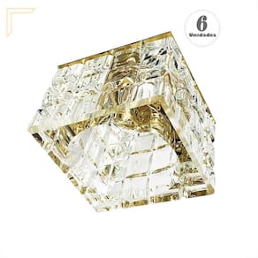 Kit 06 Spots Cristal K9 | Base Dourado | 7cm