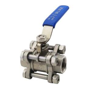 Valvula de bipartida inox 304 rosca 1 pol sanitaria