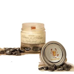 Vela aromática artesanal premium linha zodíaco 150g
