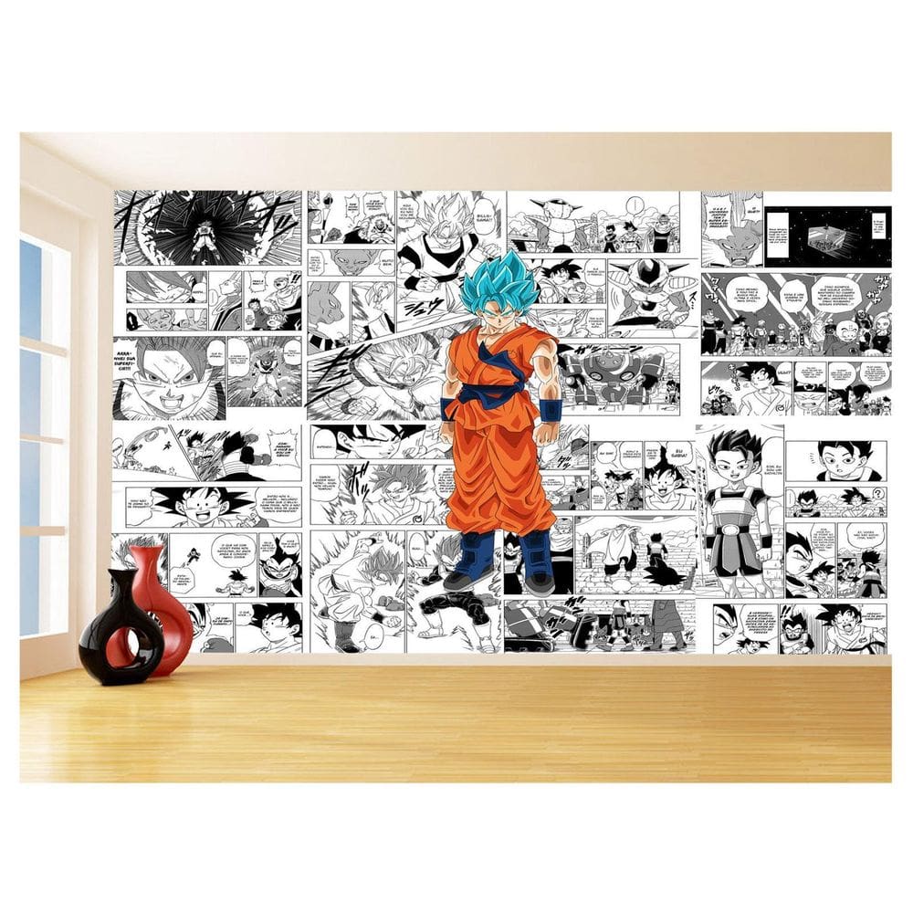 Papel De Parede Dragon Ball Goku Página Manga 3,5M Dbz678