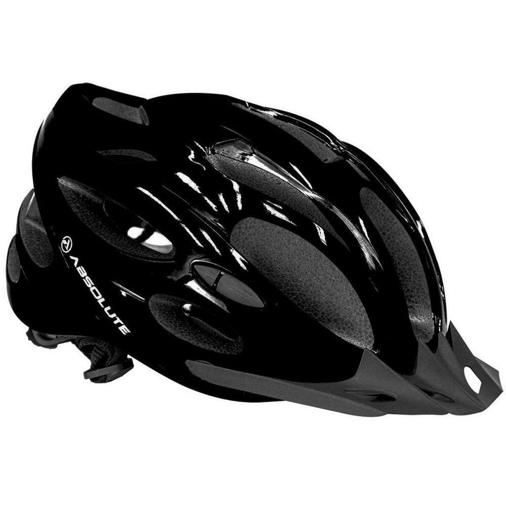 Capacete absolute nero preto inmolde com luz traeira tam g