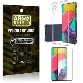 Kit capinha anti impacto samsung m53 5g + película vidro 3d