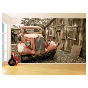 Papel De Parede 3D Carro Antigo Clássico Vintage 3,5M Cxr37