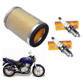 Filtro de ar par vela ngk cr8eh-9s cb 500 de 1998 ate 2005