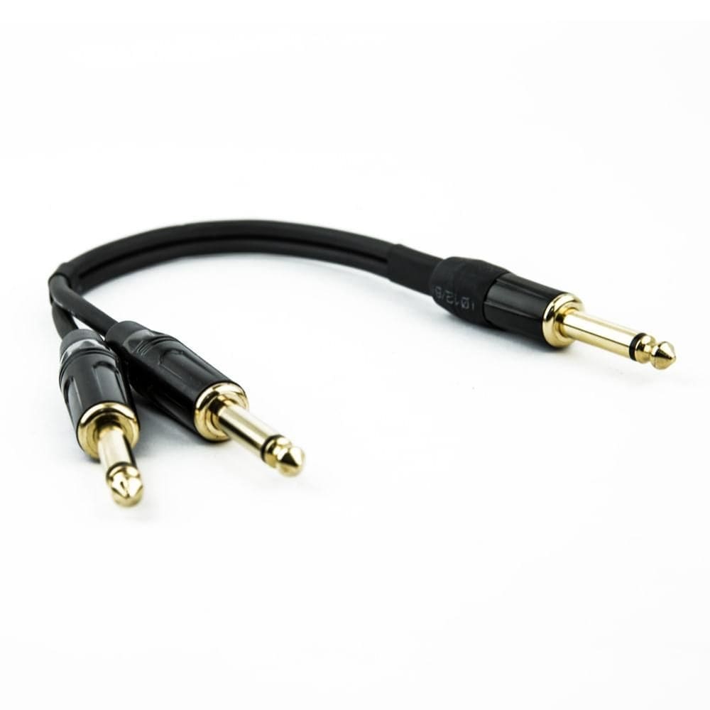 Cabo p10 mono para 2 p10 mono - 1 mt